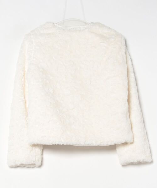 Ritzy(リッツィー)の「もこもこ ノーカラーフェイクファージャケット(ノーカラージャケット・レディース・アイボリー・XL/L/M)」の11枚目の写真