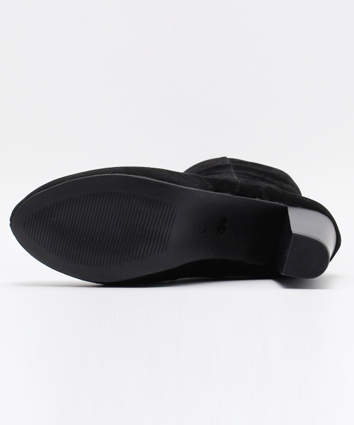 Heather（ヘザー）の「フェイクスエードニーハイブーツ　705077（ブーツ・レディース・ブラウン/ブラック・SMALL/MEDIUM/LARGE）」の6枚目の写真