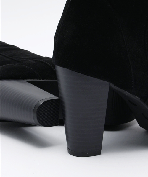 Heather（ヘザー）の「フェイクスエードニーハイブーツ　705077（ブーツ・レディース・ブラウン/ブラック・SMALL/MEDIUM/LARGE）」の3枚目の写真