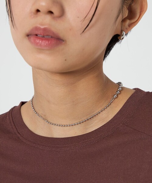 CITEN(シテン)の「<CITEN>ボールチェーンコンビチョーカー(チョーカー・レディース・ゴールド/シルバー・FREE)」の3枚目の写真