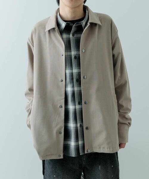 ITEMS URBANRESEARCH（アイテムズ アーバンリサーチ）の「ウォッシャブルTRコーチジャケット（ブルゾン・メンズ・グレー/ブラック/ベージュ・SMALL/MEDIUM/LARGE）」の3枚目の写真