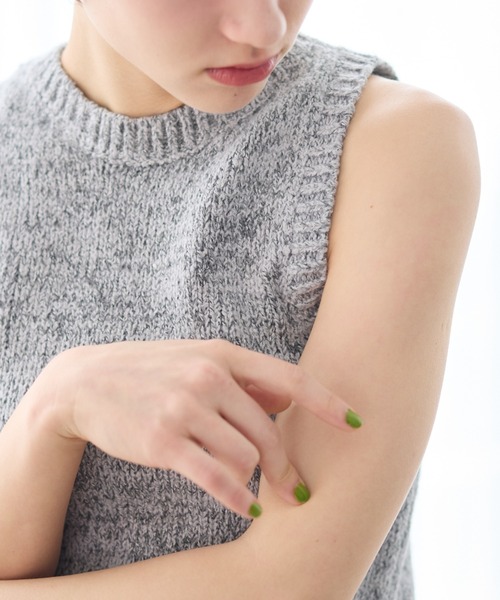 セール】melange american sleeve knit tank top/メランジアメ