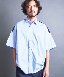 【SELECT】IR:BI PATTRN BIG SHIRTS S/S/バイパターン ストライプ ビッグシャツ ショートスリーブ