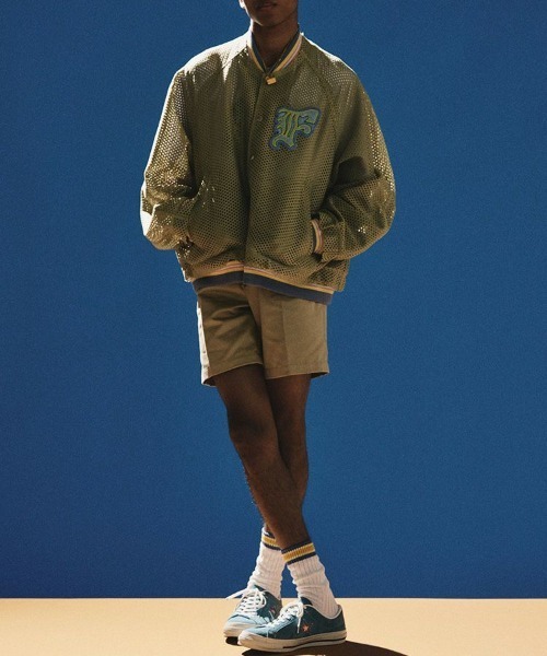 FACETASM（ファセッタズム）の「【FACETASM / ファセッタズム】MESH STADIUM JACKET / カーキ [NAT-JK-M08]（スタジャン・メンズ・カーキ・4）」の8枚目の写真