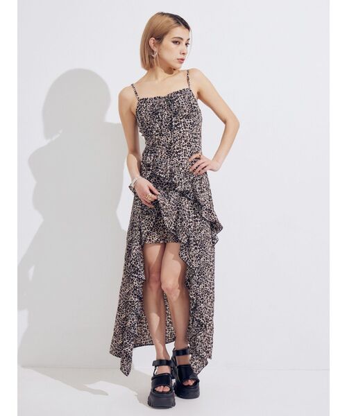 極美品✨ADEAM ロングワンピース ステッチ アシンメトリー フリル ギャザー 極美品✨ADEAM ロングワンピース ステッチ アシンメトリー