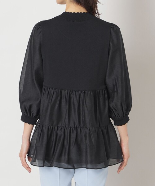 TO BE CHIC(トゥー ビー シック)の「レーヨンナイロン ニットコンビチュニック(ニット/セーター・レディース・ブラック/ピンク系その他2・42/40)」の7枚目の写真