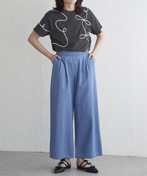 VENCEEXCHANGE（ヴァンスエクスチェンジ）の「6.5OZデニム2タックワイドパンツ（デニムパンツ・レディース・オフホワイト/ライトブルー/ブルー/ネイビー・FREE）」の8枚目の写真