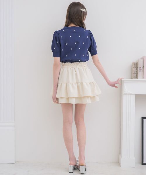 ems excite（エムズエキサイト）の「【新色追加】ハイウエスト切替ミニSK（スカート・レディース・ブラック/ブラック系その他2/ベージュ/ナチュラル・FREE）」の8枚目の写真