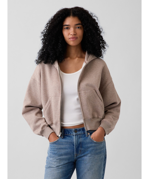 GAP(ギャップ)の「ヴィンテージソフト ジップアップ ウェッジパーカー(パーカー・レディース・ブラック/ネイビー/ブラウン/ピンク系その他/ワイン/レッド/キャメル/ブラウン系その他/レッド系その他2/イエロー/ヘザーグレー/ブラック系その他2/ブルー系その他2/ブラウン系その他2・XS/S/M/L/XL/XXS)」の1枚目の写真