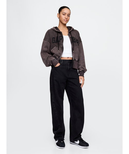 GAP(ギャップ)の「ヴィンテージソフト ジップアップ ウェッジパーカー(パーカー・レディース・ブラック/ネイビー/ブラウン/ピンク系その他/ワイン/レッド/キャメル/ブラウン系その他/レッド系その他2/イエロー/ヘザーグレー/ブラック系その他2/ブルー系その他2/ブラウン系その他2・XS/S/M/L/XL/XXS)」の15枚目の写真