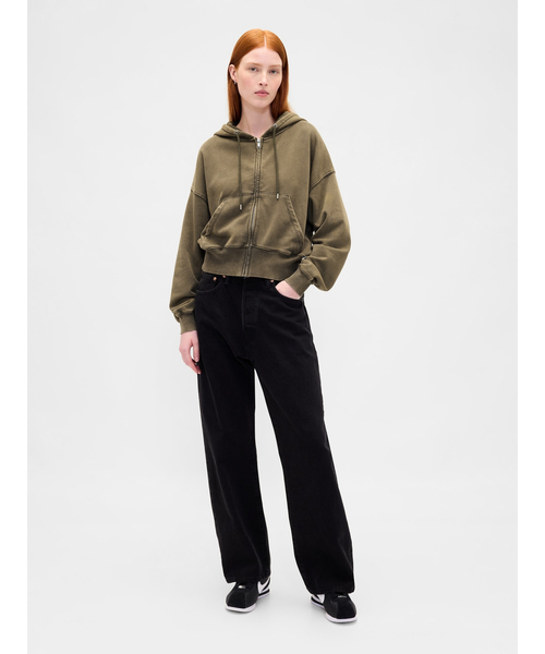 GAP(ギャップ)の「ヴィンテージソフト ジップアップ ウェッジパーカー(パーカー・レディース・ブラック/ネイビー/ブラウン/ピンク系その他/ワイン/レッド/キャメル/ブラウン系その他/レッド系その他2/イエロー/ヘザーグレー/ブラック系その他2/ブルー系その他2/ブラウン系その他2・XS/S/M/L/XL/XXS)」の18枚目の写真