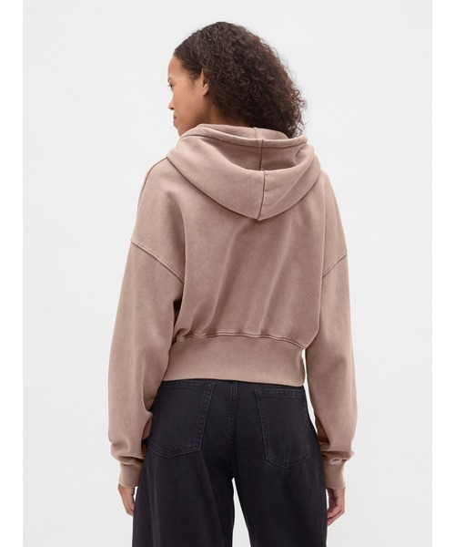 GAP(ギャップ)の「ヴィンテージソフト ジップアップ ウェッジパーカー(パーカー・レディース・ブラック/ネイビー/ブラウン/ピンク系その他/ワイン/レッド/キャメル/ブラウン系その他・XS/S/M/L/XL/XXS)」の10枚目の写真