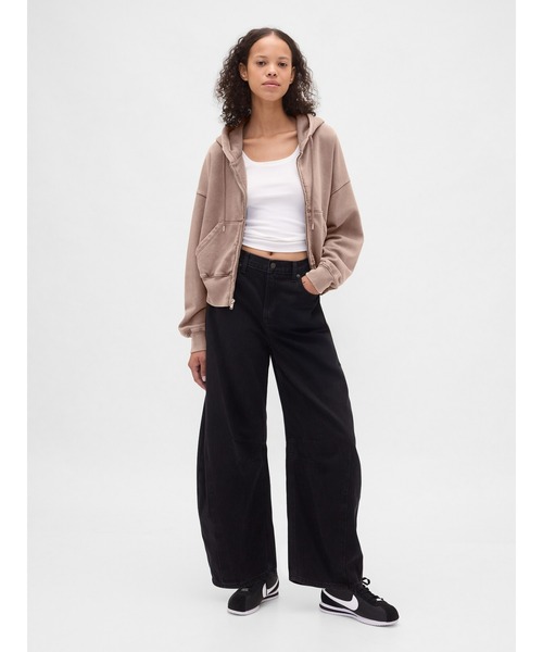 GAP(ギャップ)の「ヴィンテージソフト ジップアップ ウェッジパーカー(パーカー・レディース・ブラック/ネイビー/ブラウン/ピンク系その他/ワイン/レッド/キャメル/ブラウン系その他・XS/S/M/L/XL/XXS)」の11枚目の写真