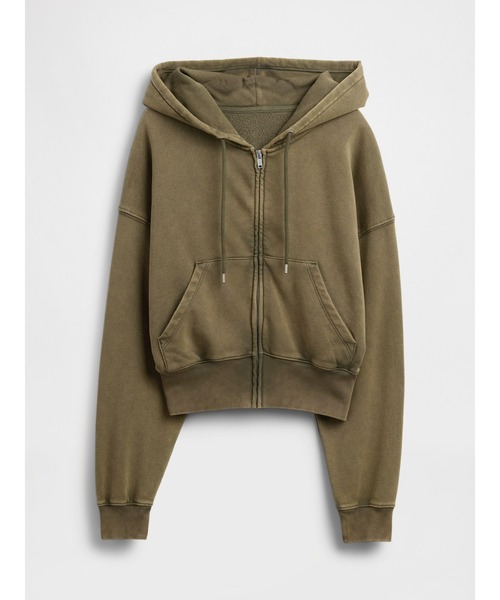 9*0様 GAP フルジップパーカー Lサイズ ブラウン茶色 裏起毛 GAP