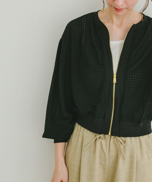 ITEMS URBANRESEARCH(アイテムズ アーバンリサーチ)の「ポコポコシアーブルゾン(ブルゾン・レディース・ブラック/カーキ/ベージュ・FREE)」の5枚目の写真