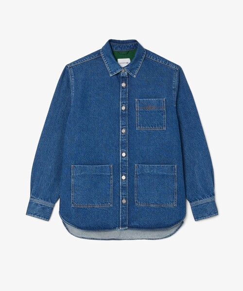 LACOSTE(ラコステ)の「ウィメンズワーク デニムシャツジャケット / カバーオール(デニムジャケット・レディース・ブルー/グリーン/ブラック・38/36/34/40)」の17枚目の写真