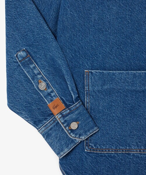 LACOSTE(ラコステ)の「ウィメンズワーク デニムシャツジャケット / カバーオール(デニムジャケット・レディース・ブルー/グリーン/ブラック・38/36/34/40)」の21枚目の写真