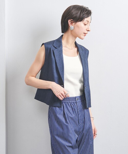 UNITED ARROWS（ユナイテッドアローズ）の「コットン スクエア タンクトップ（タンクトップ・レディース・ブラック/ホワイト・FREE）」の21枚目の写真