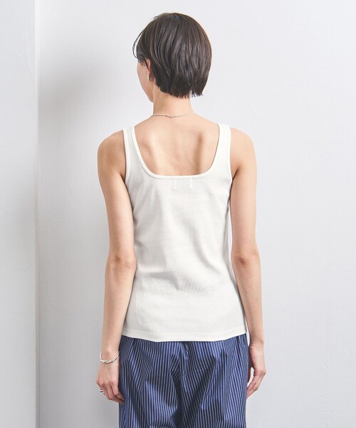 UNITED ARROWS（ユナイテッドアローズ）の「コットン スクエア タンクトップ（タンクトップ・レディース・ブラック/ホワイト・FREE）」の15枚目の写真