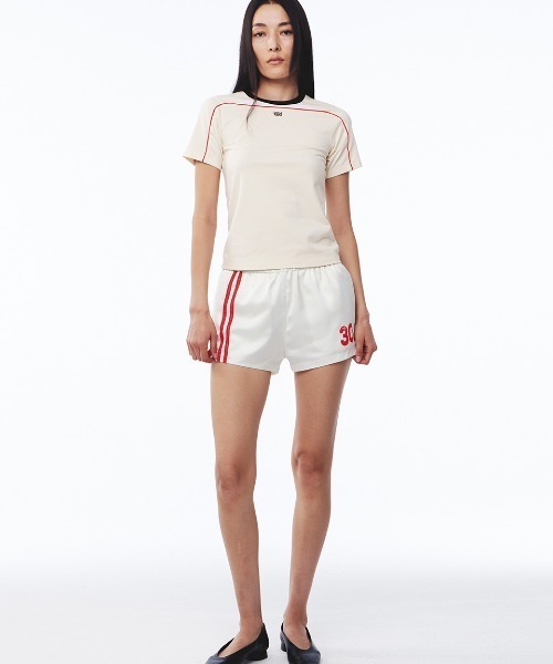 Kijun(キジュン)の「Kijun/キジュン Cycle Half Sleeve Top Tシャツ 夏物 夏服(Tシャツ/カットソー・レディース・チャコール/ライトベージュ・S/M/L)」の13枚目の写真