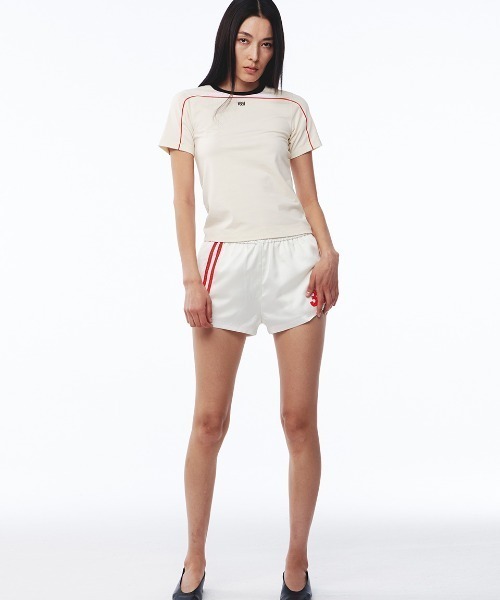 Kijun(キジュン)の「Kijun/キジュン Cycle Half Sleeve Top Tシャツ 夏物 夏服(Tシャツ/カットソー・レディース・チャコール/ライトベージュ・S/M/L)」の14枚目の写真