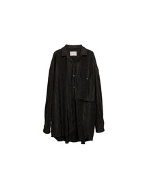 INTERPLAY（インタープレイ）の「【INTERPLAY】Open Collar Over Size Shirt【4：Pleated Wave】(UNISEX)（Tシャツ/カットソー）」