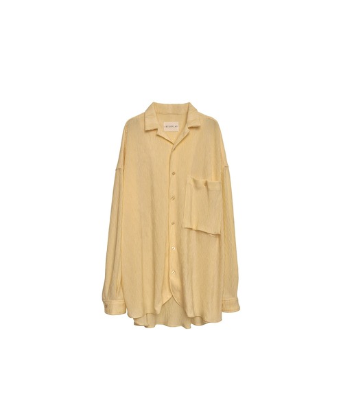 INTERPLAY（インタープレイ）の「【INTERPLAY】Open Collar Over Size Shirt【4：Pleated Wave】(UNISEX)（Tシャツ/カットソー・メンズ・アイボリー/ブラック/スモークピンク・FREE）」の11枚目の写真