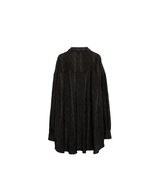 INTERPLAY（インタープレイ）の「【INTERPLAY】Open Collar Over Size Shirt【4：Pleated Wave】(UNISEX)（Tシャツ/カットソー・メンズ・アイボリー/ブラック/スモークピンク・FREE）」の15枚目の写真