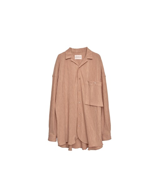 INTERPLAY（インタープレイ）の「【INTERPLAY】Open Collar Over Size Shirt【4：Pleated Wave】(UNISEX)（Tシャツ/カットソー・メンズ・アイボリー/ブラック/スモークピンク・FREE）」の17枚目の写真