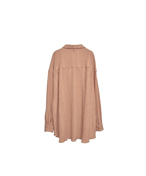 INTERPLAY（インタープレイ）の「【INTERPLAY】Open Collar Over Size Shirt【4：Pleated Wave】(UNISEX)（Tシャツ/カットソー・メンズ・アイボリー/ブラック/スモークピンク・FREE）」の18枚目の写真