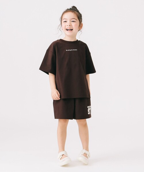 B:MING by BEAMS(ビーミングバイビームス)の「【セットアップ対応】前後 2WAY Tシャツ(100~140cm)(Tシャツ/カットソー・キッズ・ブラウン/サックスブルー・120/130/100/140/110)」の4枚目の写真