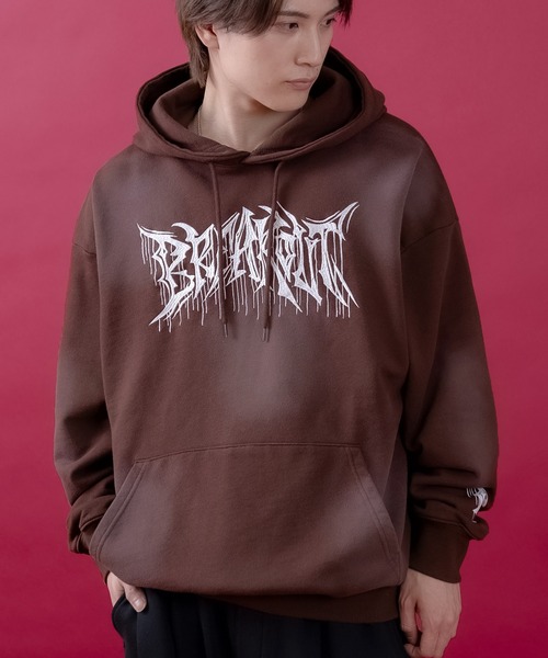 improves（インプローブス）の「ロゴ刺しゅう スウェット プルパーカー（パーカー・メンズ・ブラウン/ブラック/ピンク・LARGE/MEDIUM）」の2枚目の写真