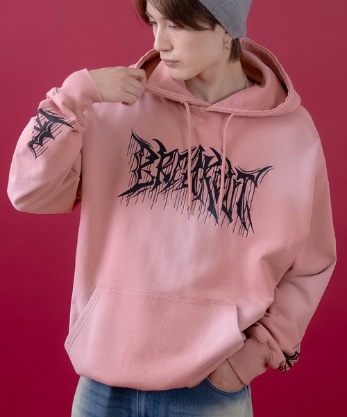 improves（インプローブス）の「ロゴ刺しゅう スウェット プルパーカー（パーカー・メンズ・ブラウン/ブラック/ピンク・LARGE/MEDIUM）」の3枚目の写真