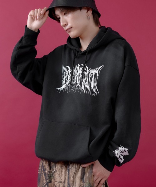 improves（インプローブス）の「ロゴ刺しゅう スウェット プルパーカー（パーカー・メンズ・ブラウン/ブラック/ピンク・LARGE/MEDIUM）」の4枚目の写真