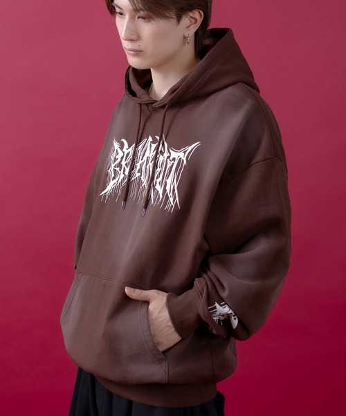 improves（インプローブス）の「ロゴ刺しゅう スウェット プルパーカー（パーカー・メンズ・ブラウン/ブラック/ピンク・LARGE/MEDIUM）」の9枚目の写真