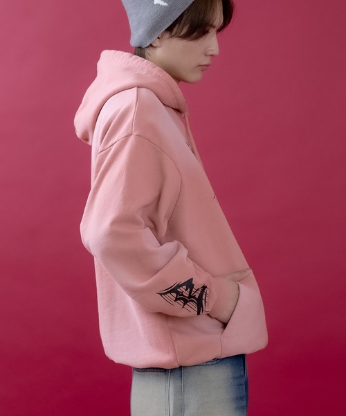 improves（インプローブス）の「ロゴ刺しゅう スウェット プルパーカー（パーカー・メンズ・ブラウン/ブラック/ピンク・LARGE/MEDIUM）」の16枚目の写真