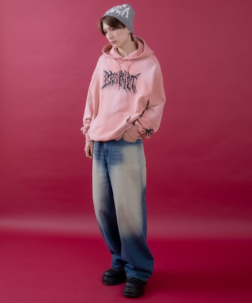 improves（インプローブス）の「ロゴ刺しゅう スウェット プルパーカー（パーカー・メンズ・ブラウン/ブラック/ピンク・LARGE/MEDIUM）」の18枚目の写真