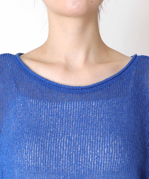 Jines(ジネス)の「TSUMUGI和紙前後2wayルーズニット(ニット/セーター・レディース・ブルー/ピンク/ネイビー/ベージュ/グリーン・38)」の21枚目の写真