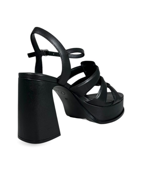 ASH（アッシュ）の「ASH/アッシュ【MINA】チャンキーヒールベルトサンダル 厚底 10cmヒール（サンダル・レディース・ブラック・35/36/37/38）」の3枚目の写真