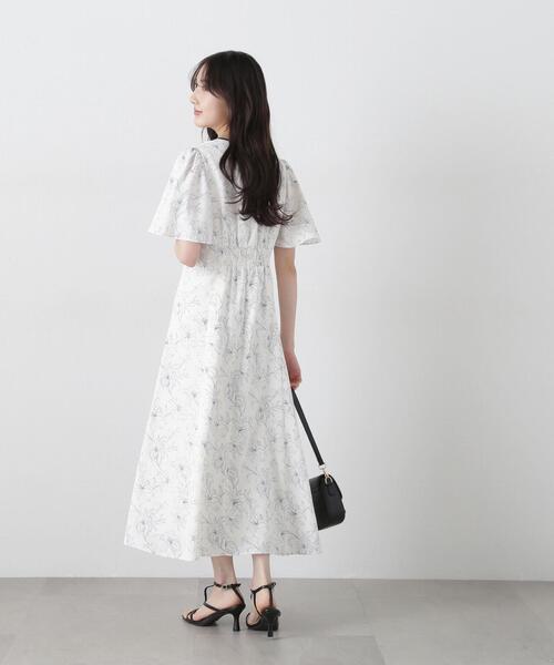 PROPORTION BODY DRESSING(プロポーションボディドレッシング)の「配色ライン花柄ワンピース / 1215140412(ワンピース・レディース・ダークグレー/ホワイト系その他/ブルー・SMALL/MEDIUM/P/S)」の5枚目の写真