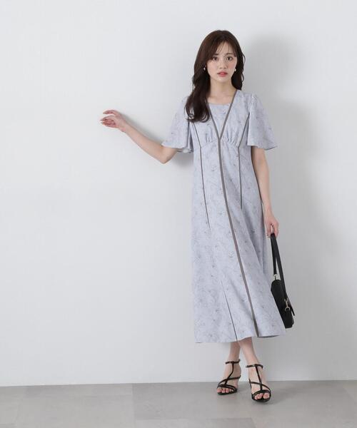 PROPORTION BODY DRESSING(プロポーションボディドレッシング)の「配色ライン花柄ワンピース / 1215140412(ワンピース・レディース・ダークグレー/ホワイト系その他/ブルー・SMALL/MEDIUM/P/S)」の11枚目の写真