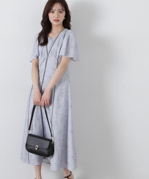 PROPORTION BODY DRESSING(プロポーションボディドレッシング)の「配色ライン花柄ワンピース / 1215140412(ワンピース・レディース・ダークグレー/ホワイト系その他/ブルー・SMALL/MEDIUM/P/S)」の10枚目の写真