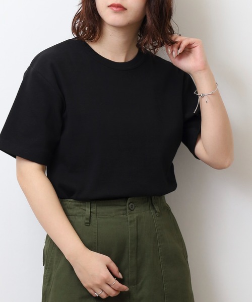 JEMORGAN(ジェーイーモーガン)の「JEMORGAN テレコ 半袖クルーT(Tシャツ/カットソー・メンズ・ブラック/オフホワイト/杢グレー・M/XL/L)」の1枚目の写真