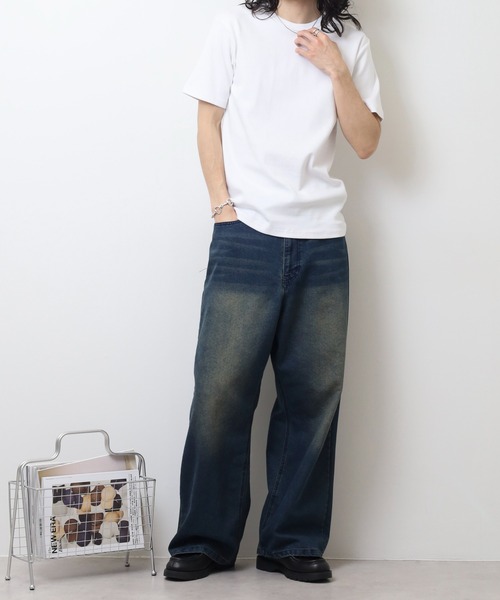 JEMORGAN(ジェーイーモーガン)の「JEMORGAN テレコ 半袖クルーT(Tシャツ/カットソー・メンズ・ブラック/オフホワイト/杢グレー・M/XL/L)」の14枚目の写真