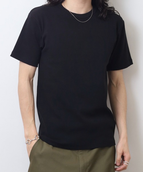 JEMORGAN(ジェーイーモーガン)の「JEMORGAN テレコ 半袖クルーT(Tシャツ/カットソー・メンズ・ブラック/オフホワイト/杢グレー・M/XL/L)」の15枚目の写真
