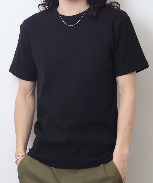 JEMORGAN(ジェーイーモーガン)の「JEMORGAN テレコ 半袖クルーT(Tシャツ/カットソー・メンズ・ブラック/オフホワイト/杢グレー・M/XL/L)」の17枚目の写真
