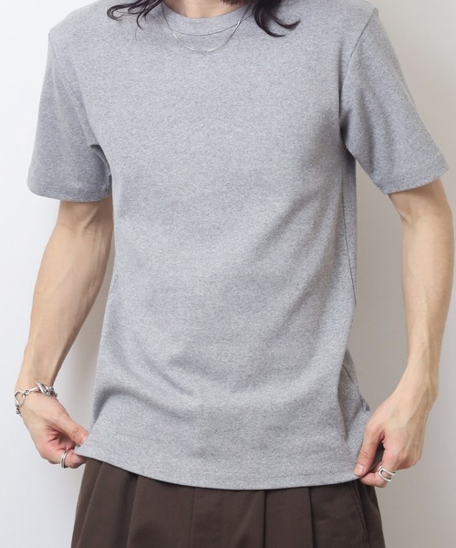 JEMORGAN(ジェーイーモーガン)の「JEMORGAN テレコ 半袖クルーT(Tシャツ/カットソー・メンズ・ブラック/オフホワイト/杢グレー・M/XL/L)」の11枚目の写真