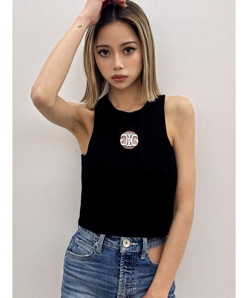 GYDA（ジェイダ）の「Symmetry GYDA MOLDアメスリニットトップス（ニット/セーター・レディース・ライム/その他1/ブラック/シルバー/オフホワイト・FREE）」の16枚目の写真