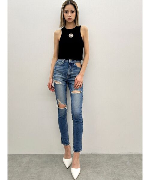 GYDA（ジェイダ）の「Symmetry GYDA MOLDアメスリニットトップス（ニット/セーター・レディース・ライム/その他1/ブラック/シルバー/オフホワイト・FREE）」の18枚目の写真