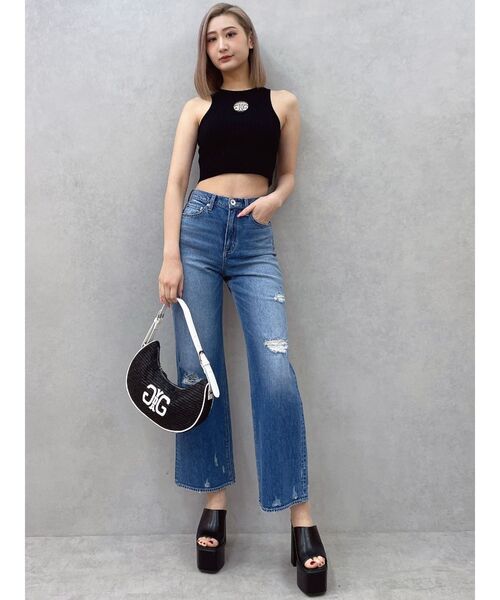 GYDA（ジェイダ）の「Symmetry GYDA MOLDアメスリニットトップス（ニット/セーター・レディース・ライム/その他1/ブラック/シルバー/オフホワイト・FREE）」の21枚目の写真